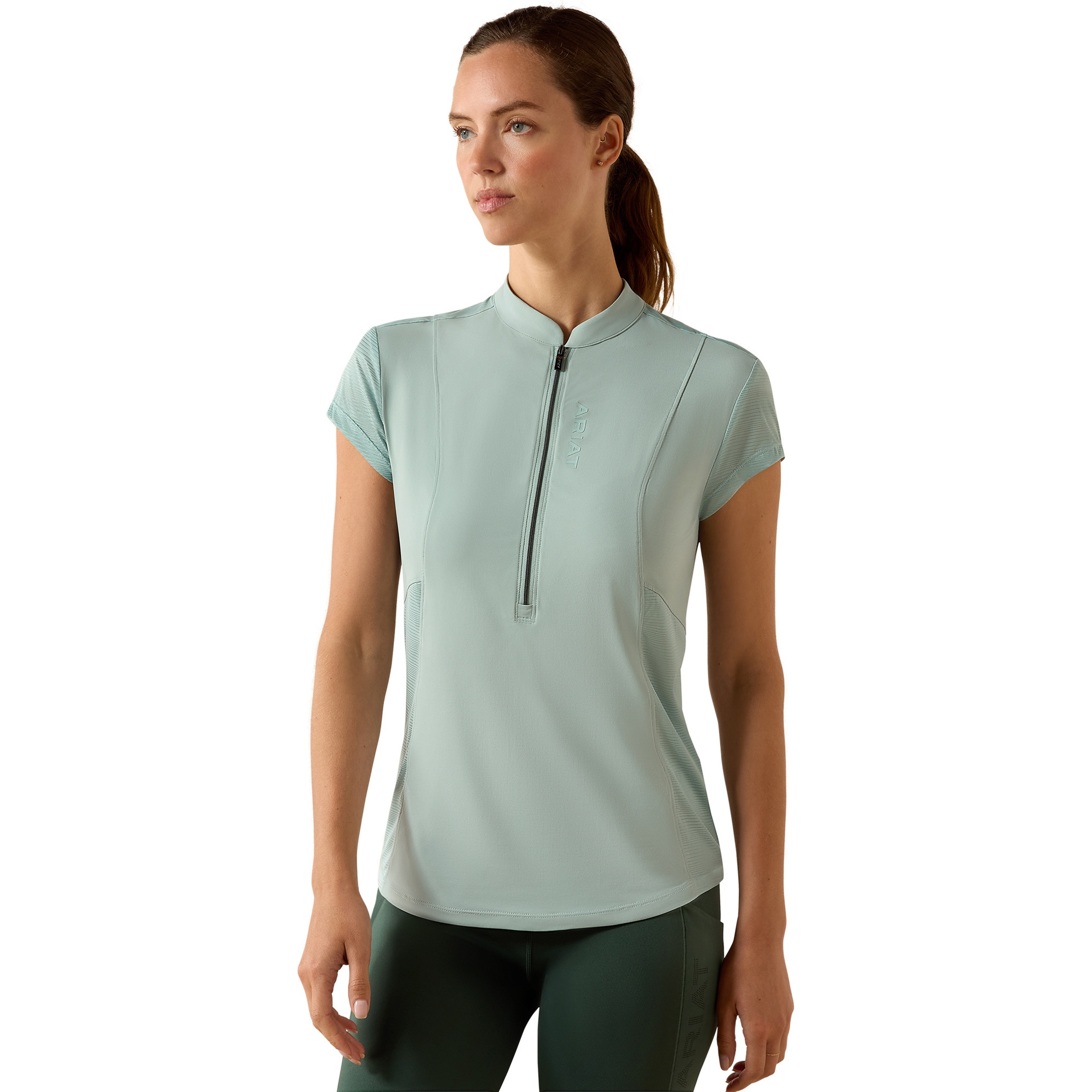 2026 Ariat Damen Breathe 1 / 2 Zip Baselayer 10071208 - Blue Surf